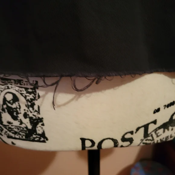 Brandy Melville J. Galt Cropped Black Denim Jacket, Raw Edge Hem, EUC, S - Picture 11 of 14